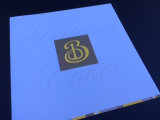 yellow script b with brown background on folder